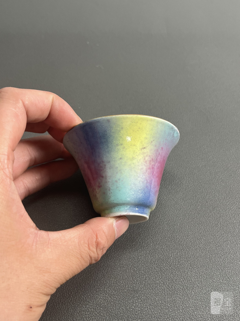 清光绪  桃花洞釉小杯（一对） - 图8
